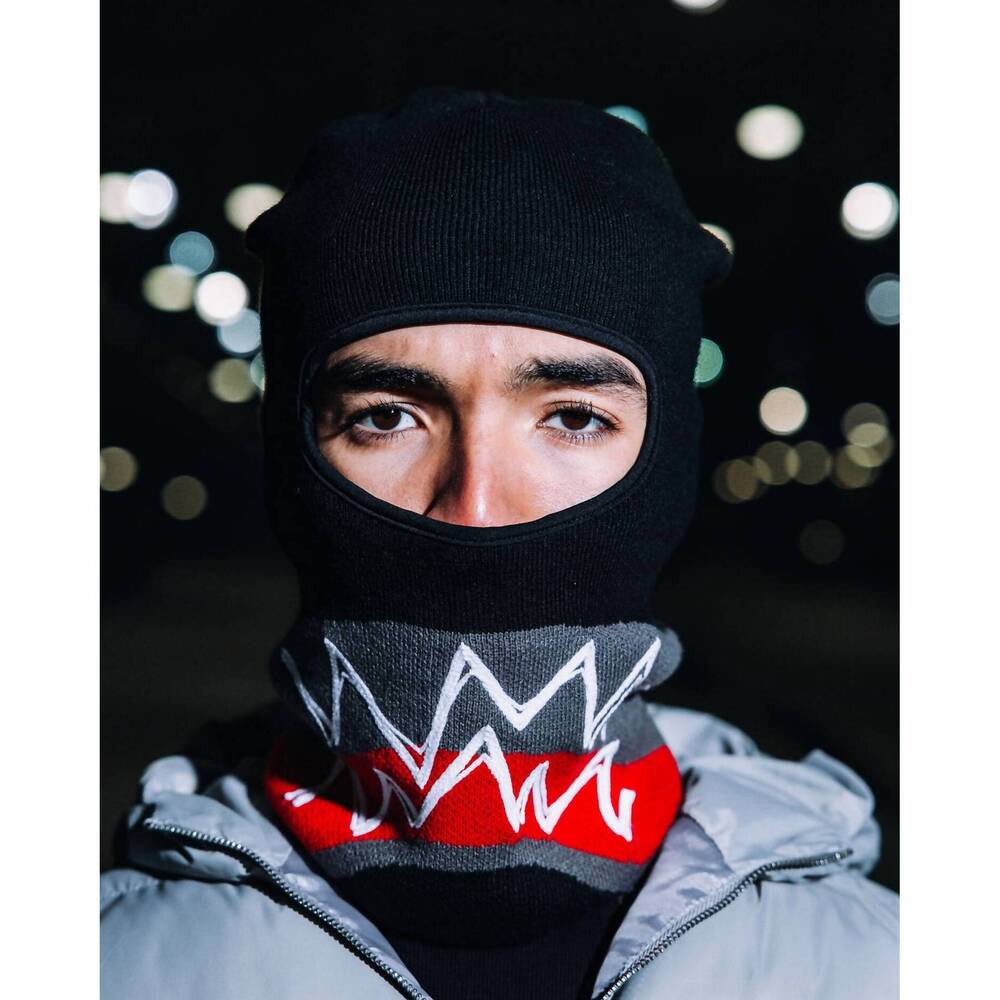 NEW SPRAYGROUND sewn shut ski mask in black